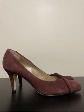 Liz Claiborne Chocolate Brown Suede Mid Heel Pumps | Womens Size 7 1/2